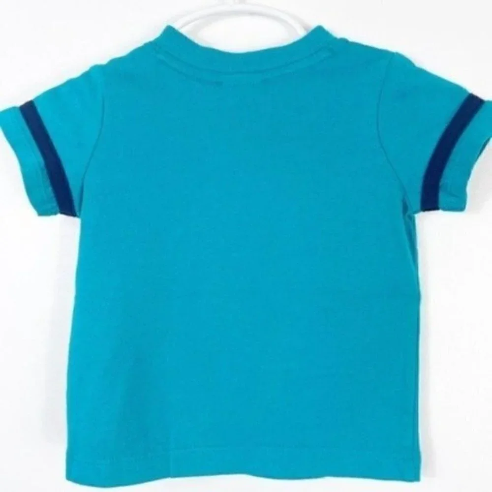 “ I’M WILD “ but Cute Fox short sleeve baby t-shirt Tee 0-3 months teal & blue